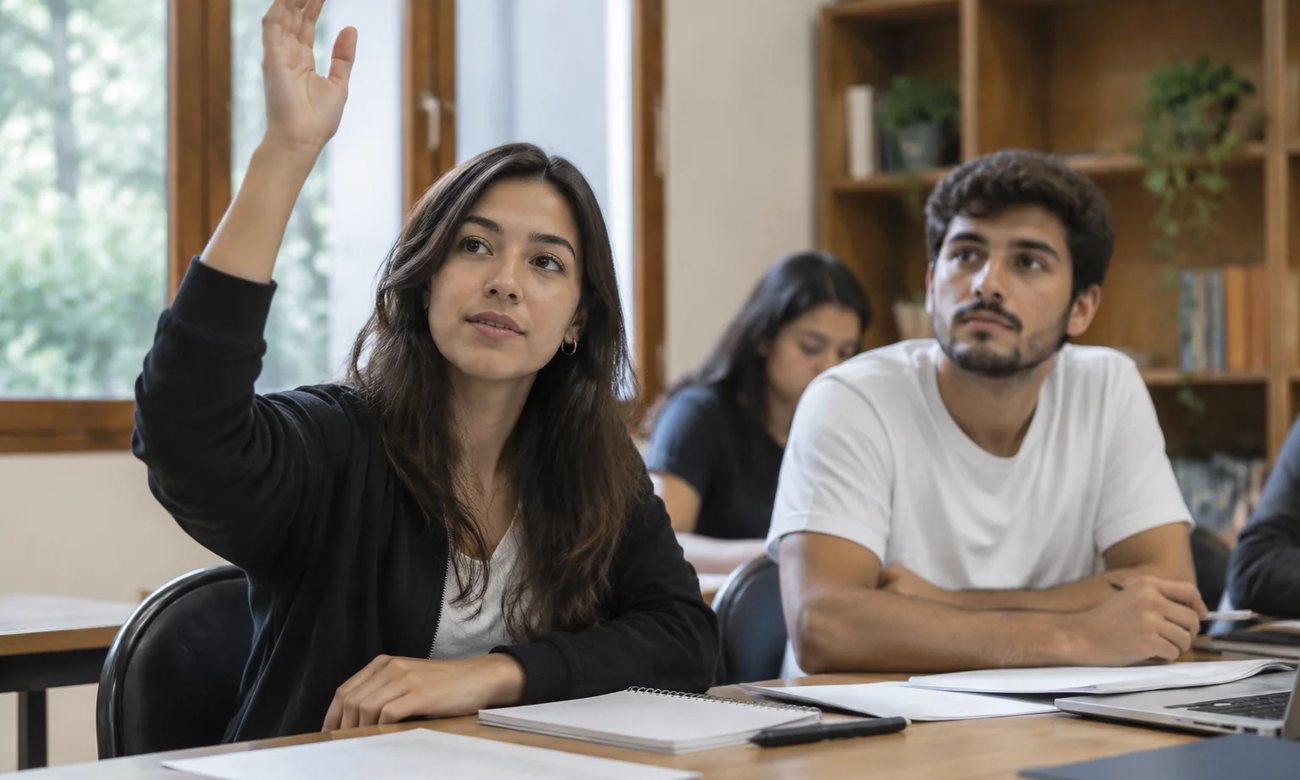 Dois participantes organizando a próxima rodada com caderno e marca-texto